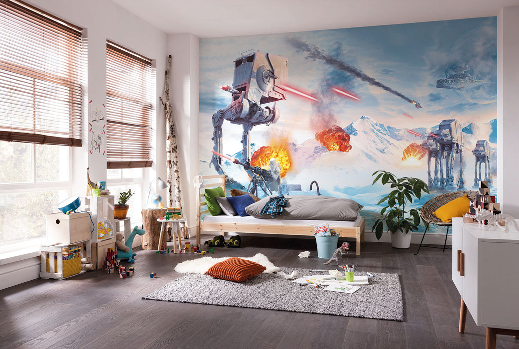 Komar NEU | Digitaldruck Vlies Fototapete - Star Wars Hoth Showdown - Größe 400 x 250 cm