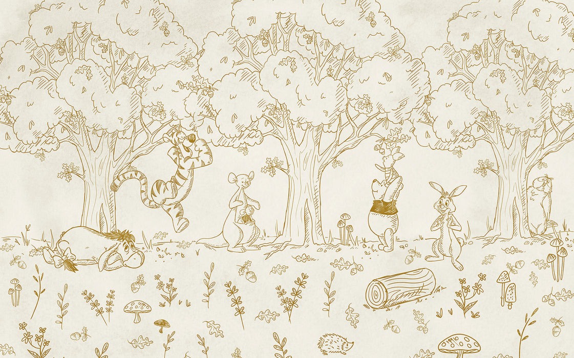 Digitaldruck Vlies Fototapete | Winnie the Pooh Outdoors | 400 x 250 cm