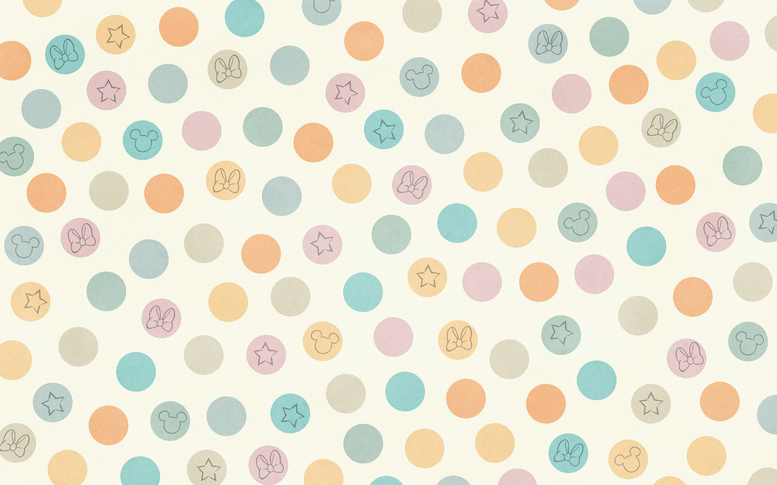 Komar NEU | Digitaldruck Vlies Fototapete - Disney Pastel Confetti - Größe 400 x 250 cm