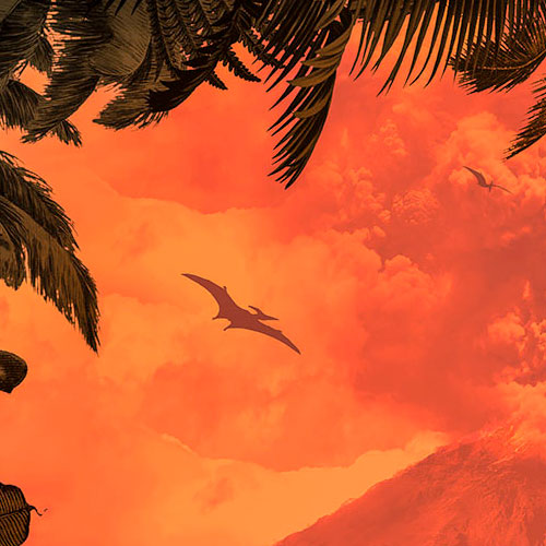 Digitaldruck Vlies Fototapete | Brachiosaurus Panorama | 500 x 280 cm