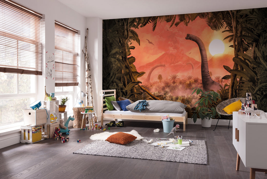 Digitaldruck Vlies Fototapete | Brachiosaurus Panorama | 500 x 280 cm
