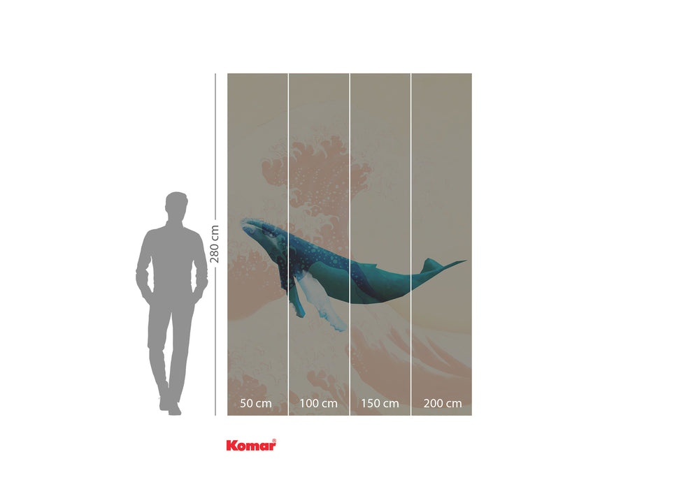 Digitaldruck Vlies Fototapete | Whale Voyage | 200 x 280 cm