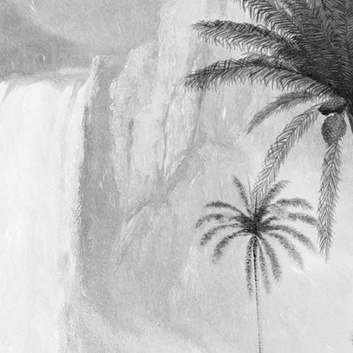 Digitaldruck Vlies Fototapete | Jurassic Waterfall | 200 x 280 cm