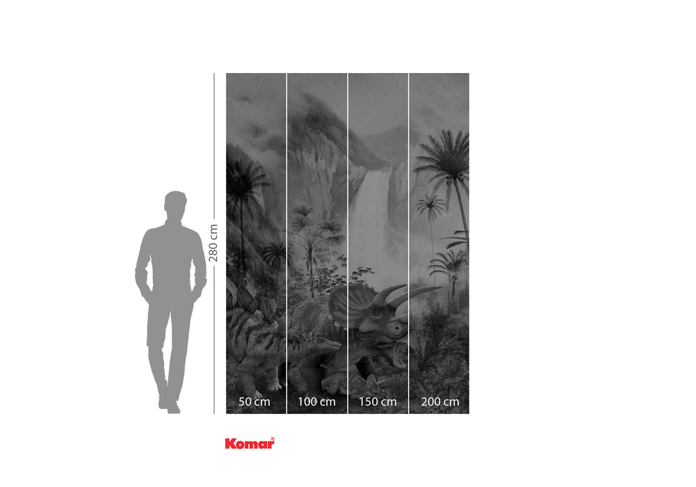 Digitaldruck Vlies Fototapete | Jurassic Waterfall | 200 x 280 cm