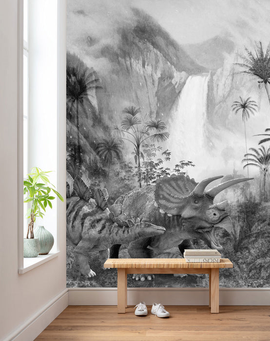 Digitaldruck Vlies Fototapete | Jurassic Waterfall | 200 x 280 cm