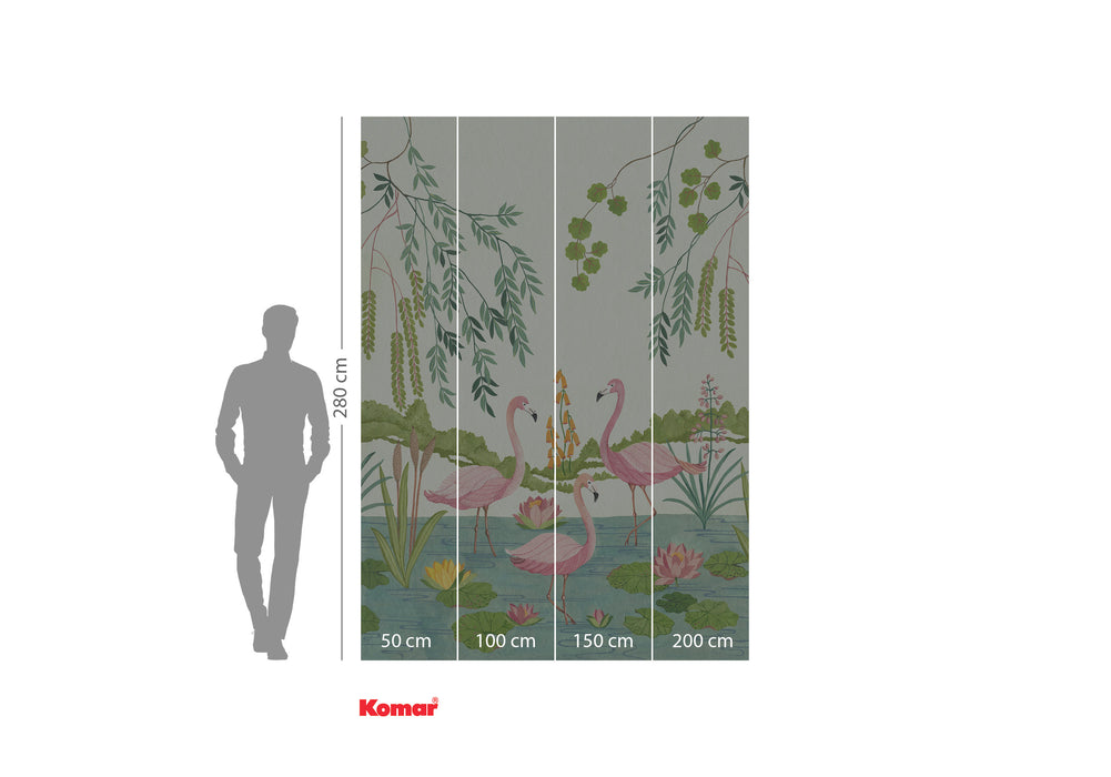 Digitaldruck Vlies Fototapete | Flamingo Vibes | 200 x 280 cm
