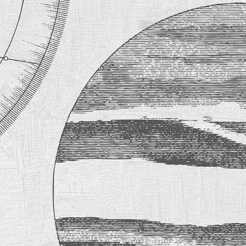 Digitaldruck Vlies Fototapete | Cosmos Sketch | 300 x 280 cm