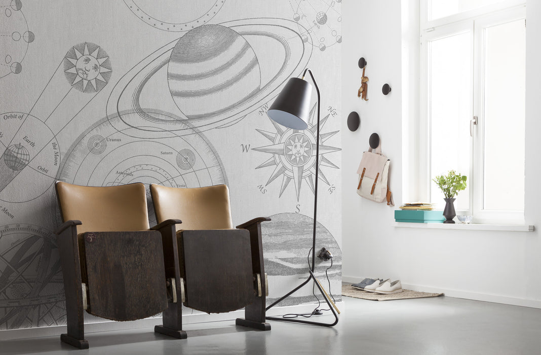 Digitaldruck Vlies Fototapete | Cosmos Sketch | 300 x 280 cm