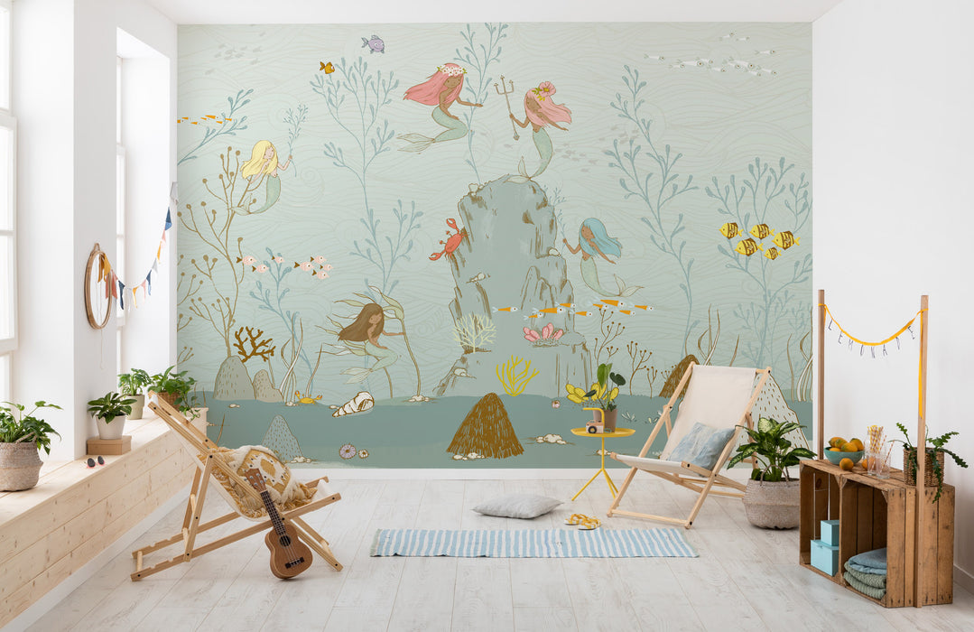 Digitaldruck Vlies Fototapete | Mermaids | 350 x 280 cm