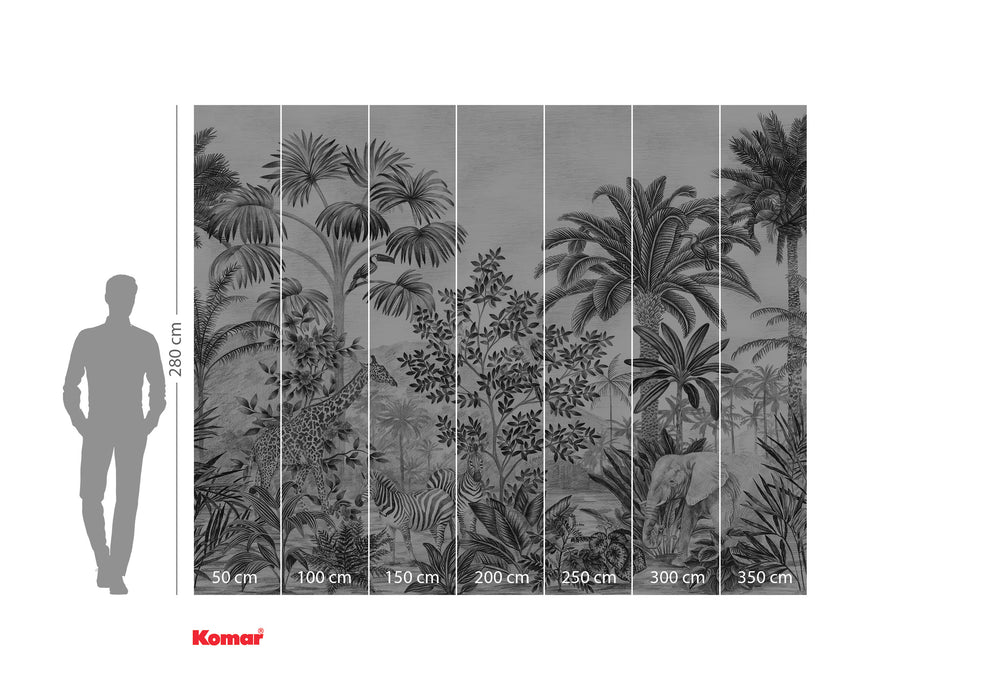 Digitaldruck Vlies Fototapete | Jungle Evolution | 350 x 280 cm