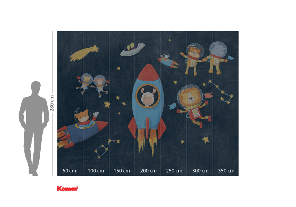 Digitaldruck Vlies Fototapete | Friends in Space | 350 x 280 cm