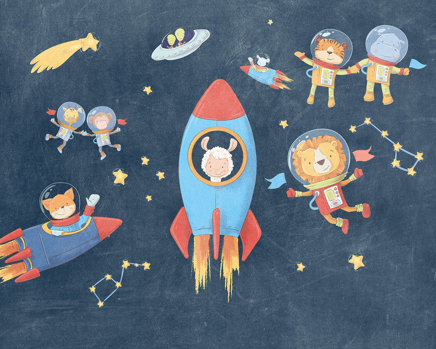 Digitaldruck Vlies Fototapete | Friends in Space | 350 x 280 cm