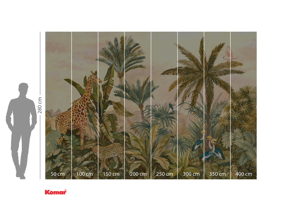 Digitaldruck Vlies Fototapete | Tropical Vintage Garden | 400 x 280 cm