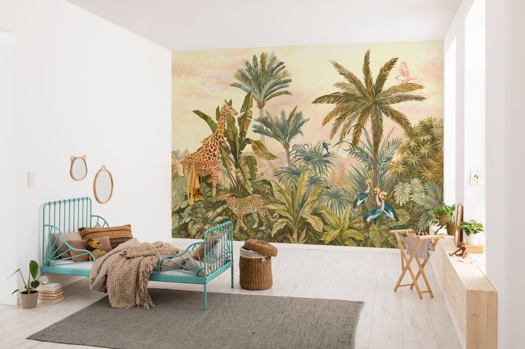 Digitaldruck Vlies Fototapete | Tropical Vintage Garden | 400 x 280 cm