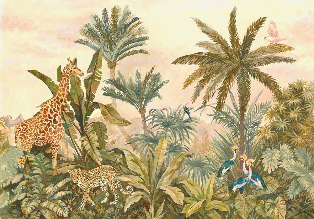 Digitaldruck Vlies Fototapete | Tropical Vintage Garden | 400 x 280 cm