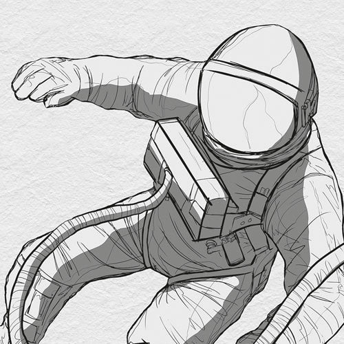 Digitaldruck Vlies Fototapete | Extraordinary Astronauts | 400 x 280 cm