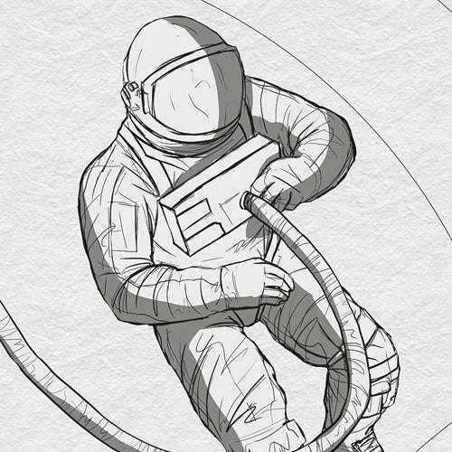 Digitaldruck Vlies Fototapete | Extraordinary Astronauts | 400 x 280 cm