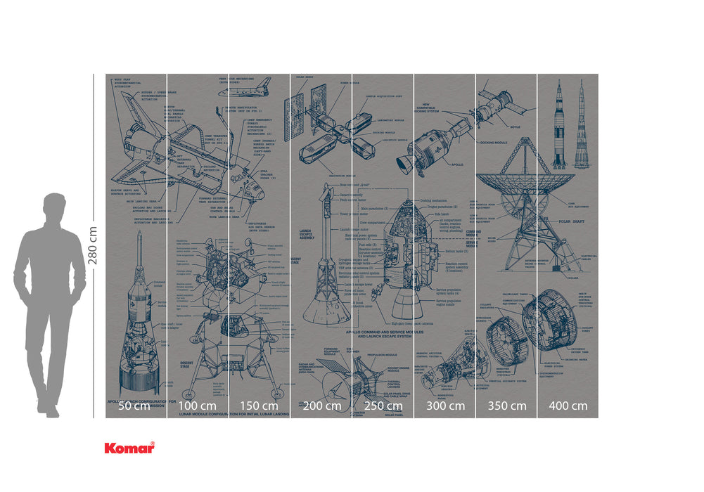 Digitaldruck Vlies Fototapete | Spacecraft Architecture | 400 x 280 cm
