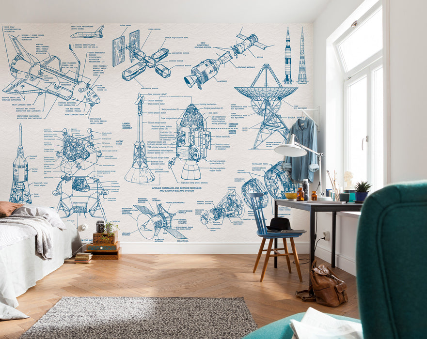 Digitaldruck Vlies Fototapete | Spacecraft Architecture | 400 x 280 cm