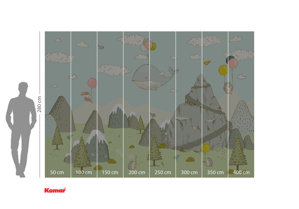Digitaldruck Vlies Fototapete | Mountain Traveler | 400 x 280 cm