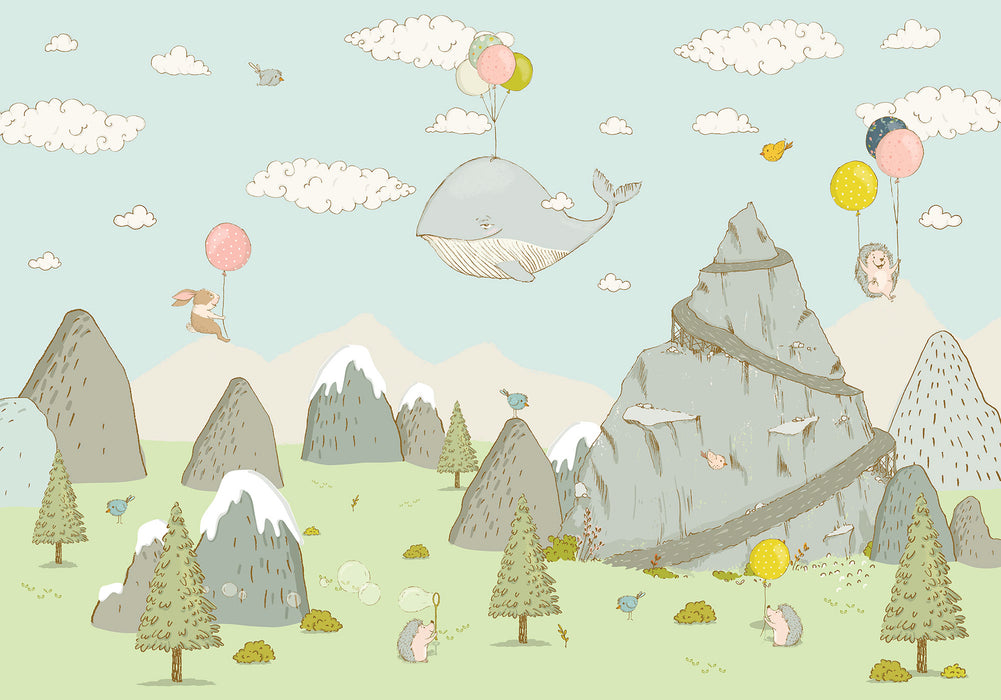 Digitaldruck Vlies Fototapete | Mountain Traveler | 400 x 280 cm