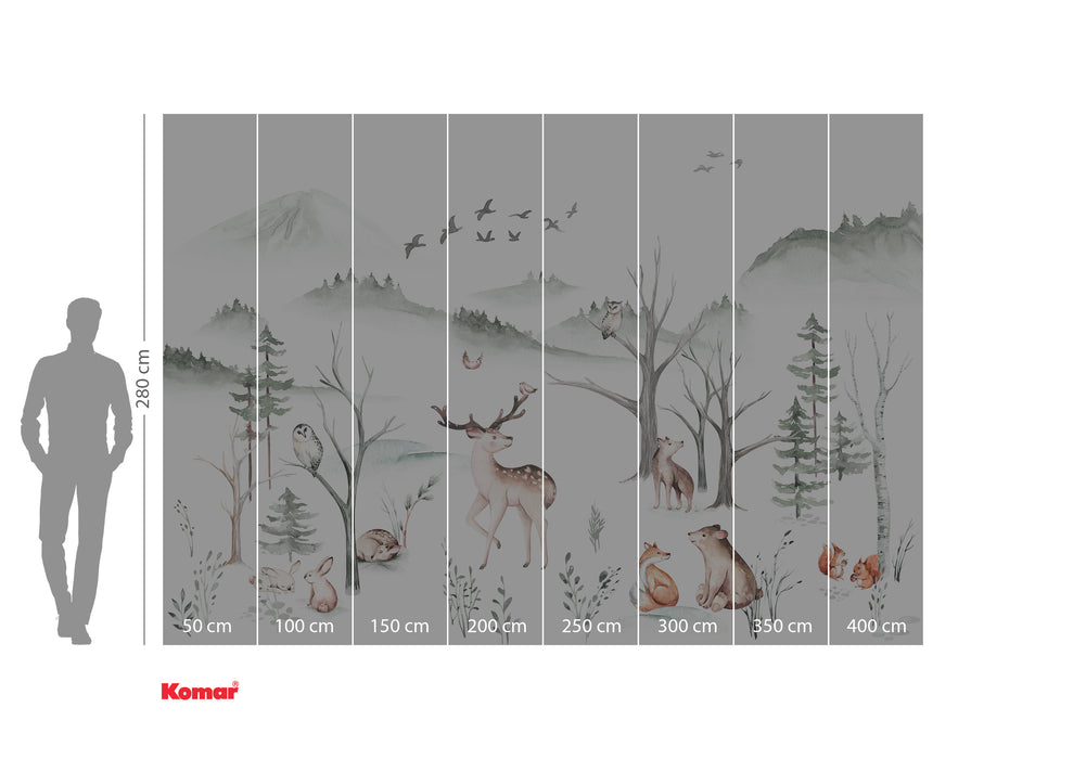 Digitaldruck Vlies Fototapete | Cozy Woods | 400 x 280 cm