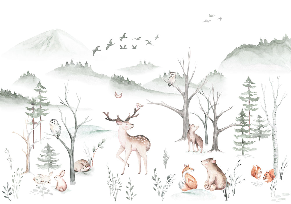 Digitaldruck Vlies Fototapete | Cozy Woods | 400 x 280 cm
