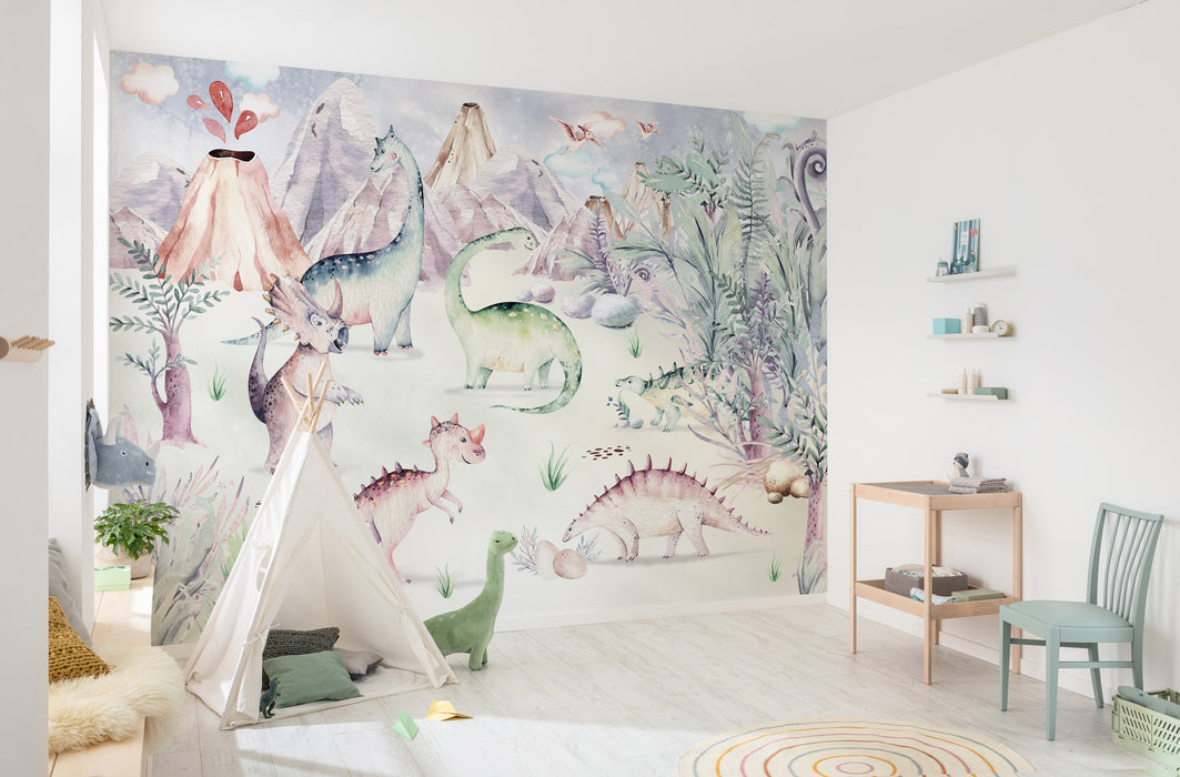 Digitaldruck Vlies Fototapete | Dino Playground | 400 x 280 cm