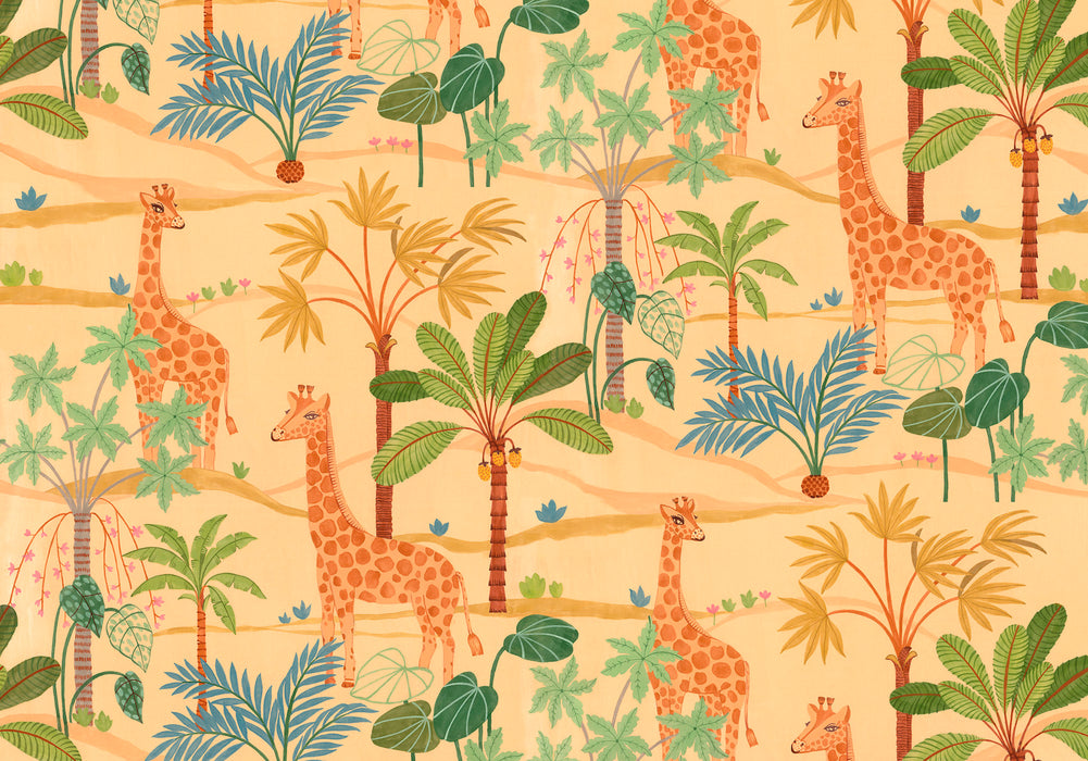 Digitaldruck Vlies Fototapete | Giraffe Crew | 400 x 280 cm