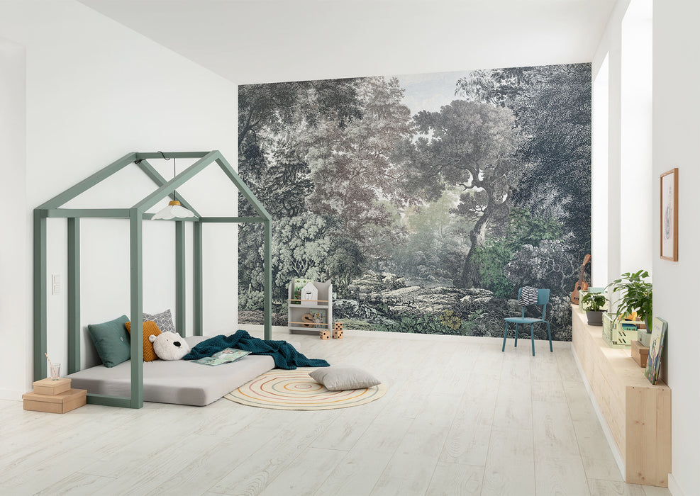 Komar NEU | Digitaldruck Vlies Fototapete - Wood Wide Web - Größe 400 x 280 cm