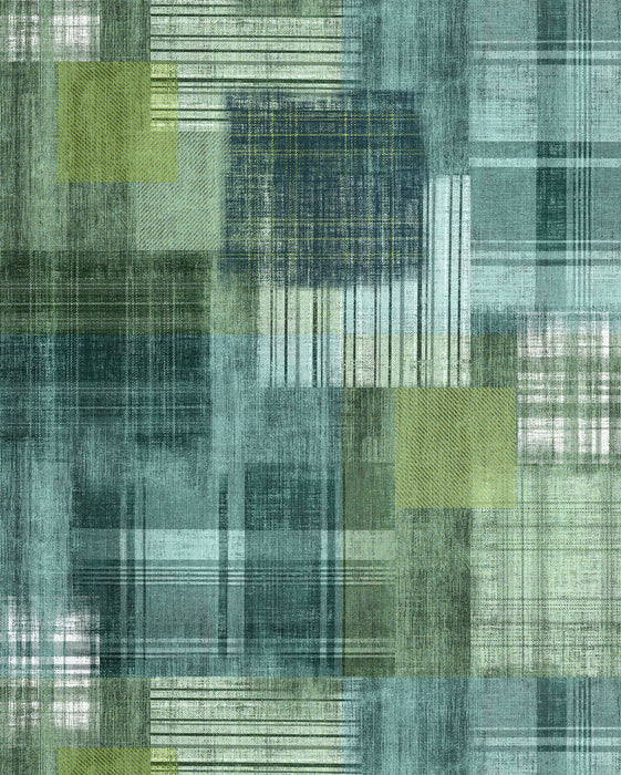 Komar NEU | Digitaldruck Vlies Fototapete - Patchy Plaid - Größe 200 x 250 cm