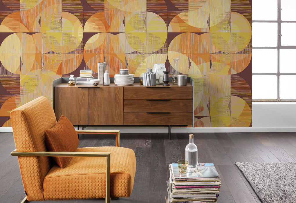 Digitaldruck Vlies Fototapete | Seventies Swing | 300 x 250 cm