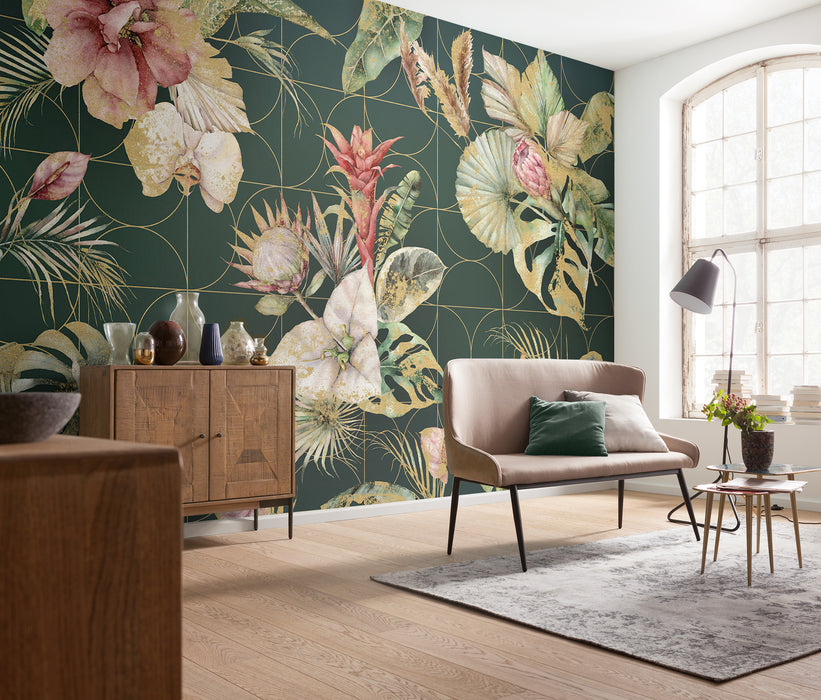 Komar NEU | Digitaldruck Vlies Fototapete - Golden Growth - Größe 400 x 250 cm