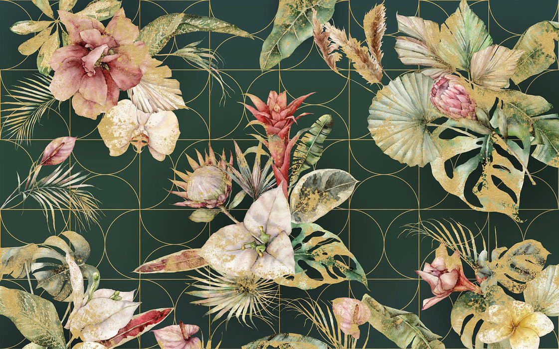 Komar NEU | Digitaldruck Vlies Fototapete - Golden Growth - Größe 400 x 250 cm