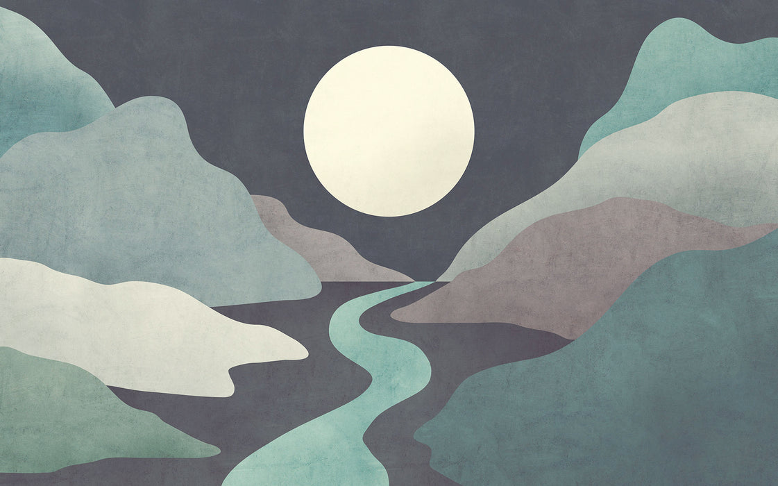 Komar NEU | Digitaldruck Vlies Fototapete - Moonlight Monumental - Größe 400 x 250 cm