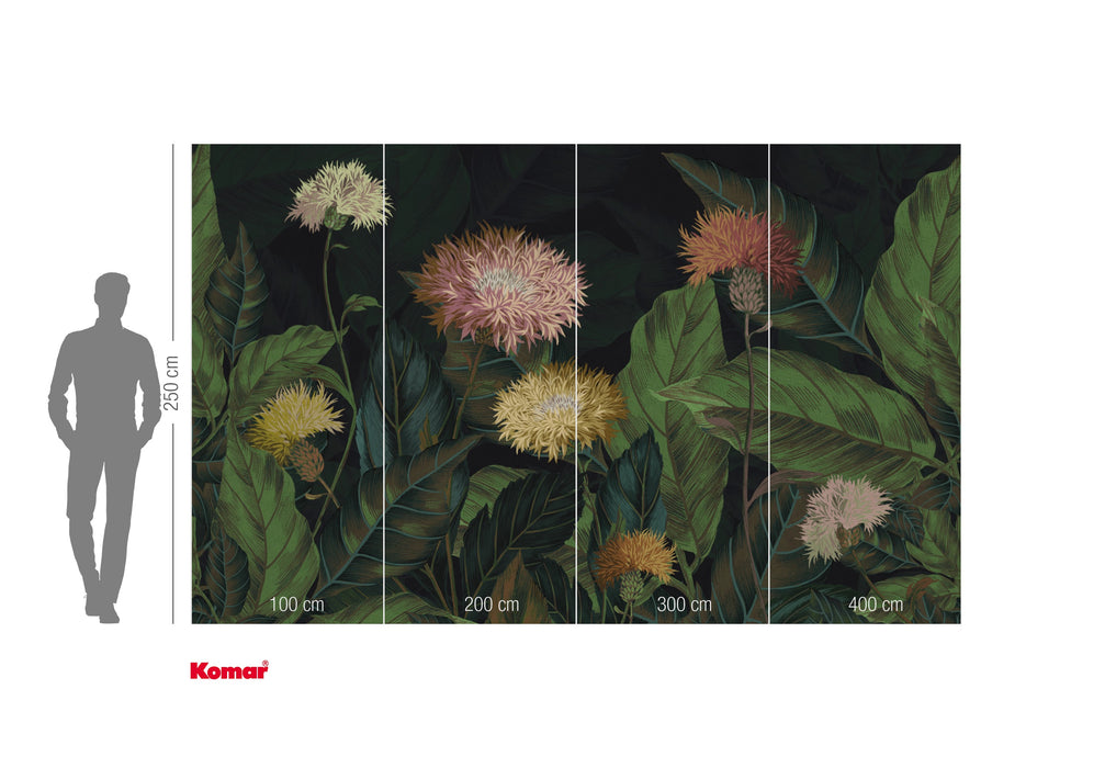 Komar NEU | Digitaldruck Vlies Fototapete - Flowerly - Größe 400 x 250 cm