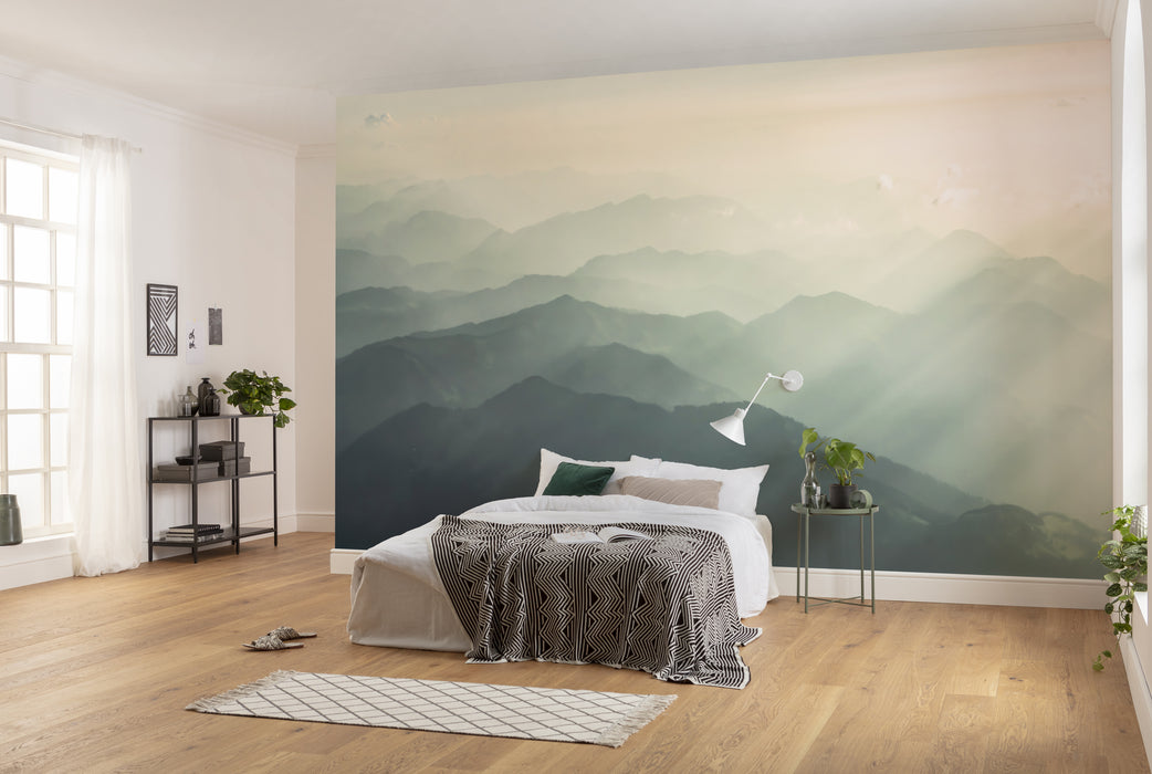 Komar NEU | Digitaldruck Vlies Fototapete - Hazy Hills - Größe 400 x 250 cm