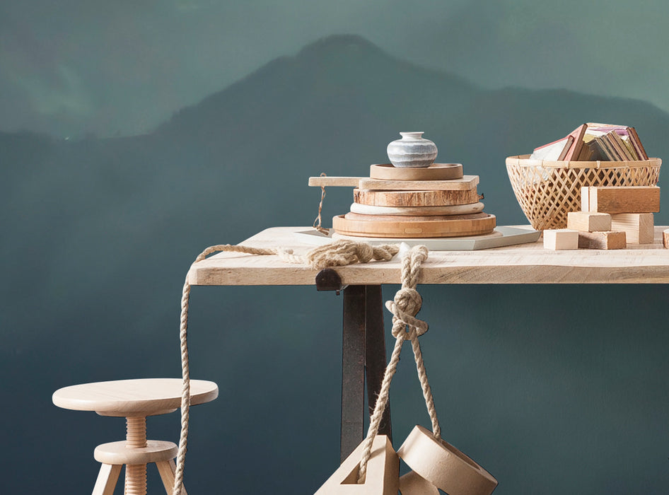 Komar NEU | Digitaldruck Vlies Fototapete - Hazy Hills - Größe 400 x 250 cm