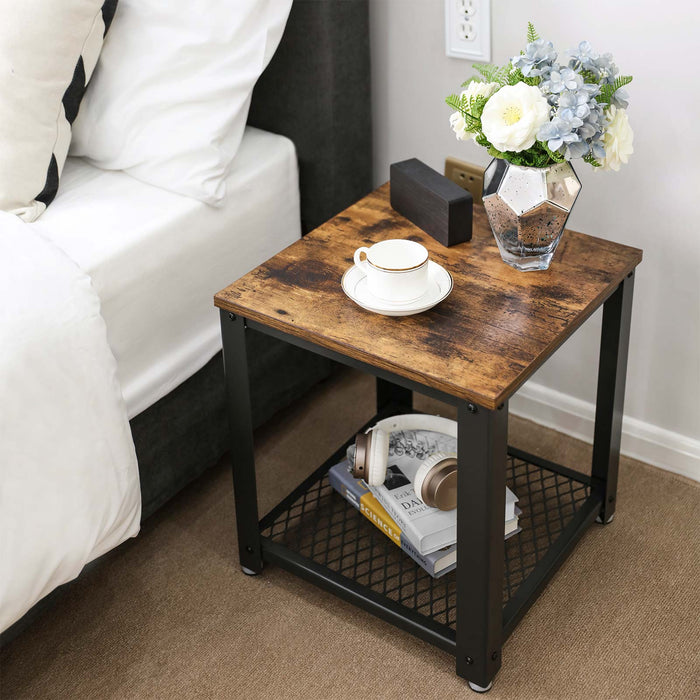 NEU | VASAGLE | Industrie-Design Beistelltisch mit Gitter