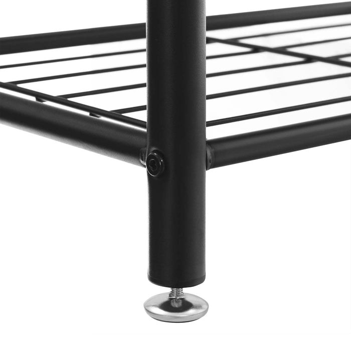 AUSLAUF VASAGLE | Coat Rack, Coat Stand with Shoe Storage Bench, Hall Tree with Shoe Rack, 3-in-1 Design, Steel Frame, for Hallway, Entrance, 32 x 70 x 175 cm, Industrial, rustikal braun und Black HSR41BX