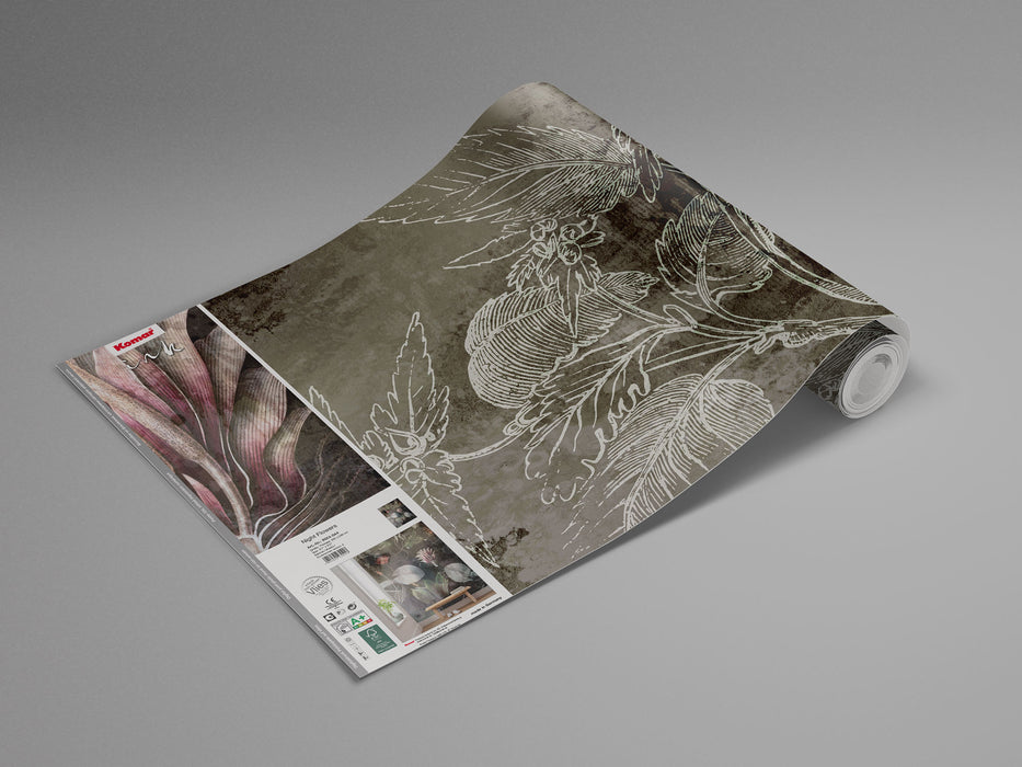 Digitaldruck Vlies Fototapete | Night Flowers | 200 x 280 cm