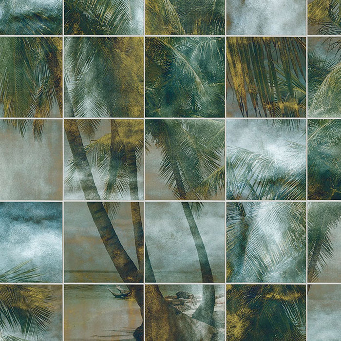 Digitaldruck Vlies Fototapete | Palm Puzzle | 200 x 280 cm