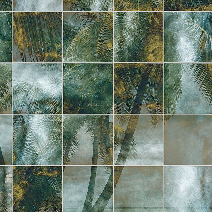 Digitaldruck Vlies Fototapete | Palm Puzzle | 200 x 280 cm