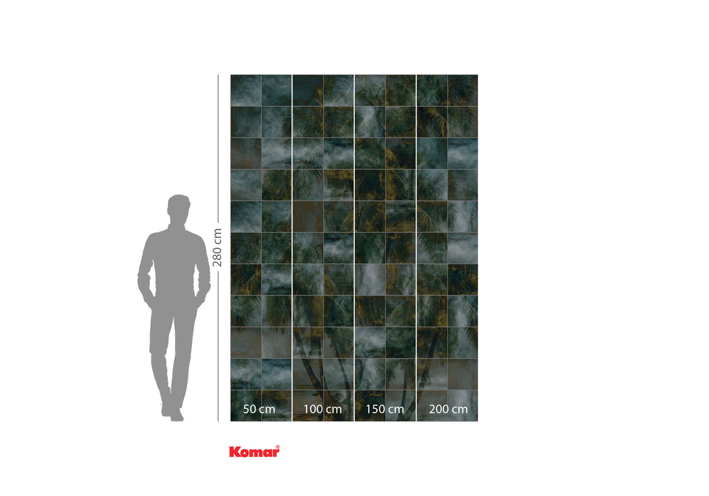 Digitaldruck Vlies Fototapete | Palm Puzzle | 200 x 280 cm