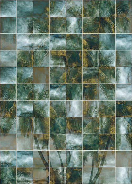 Digitaldruck Vlies Fototapete | Palm Puzzle | 200 x 280 cm