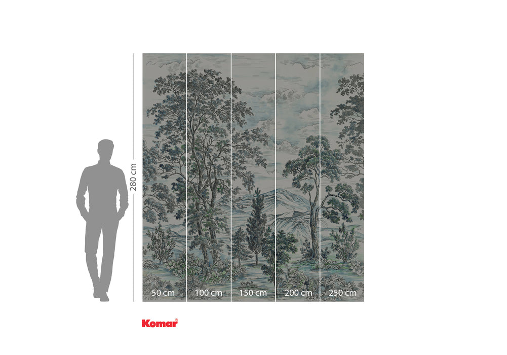Digitaldruck Vlies Fototapete | Highland Trees | 250 x 280 cm