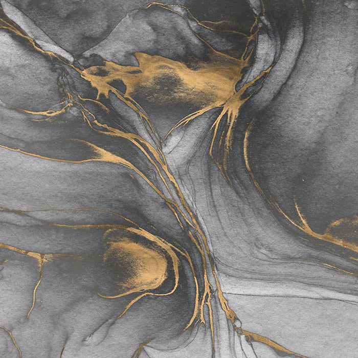 Digitaldruck Vlies Fototapete | Ink Gold Flow | 300 x 280 cm
