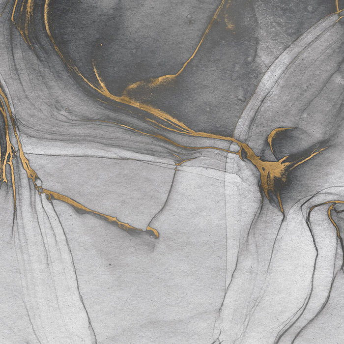 Digitaldruck Vlies Fototapete | Ink Gold Flow | 300 x 280 cm