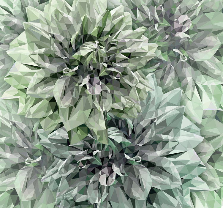 Digitaldruck Vlies Fototapete | Emerald Flowers | 300 x 280 cm