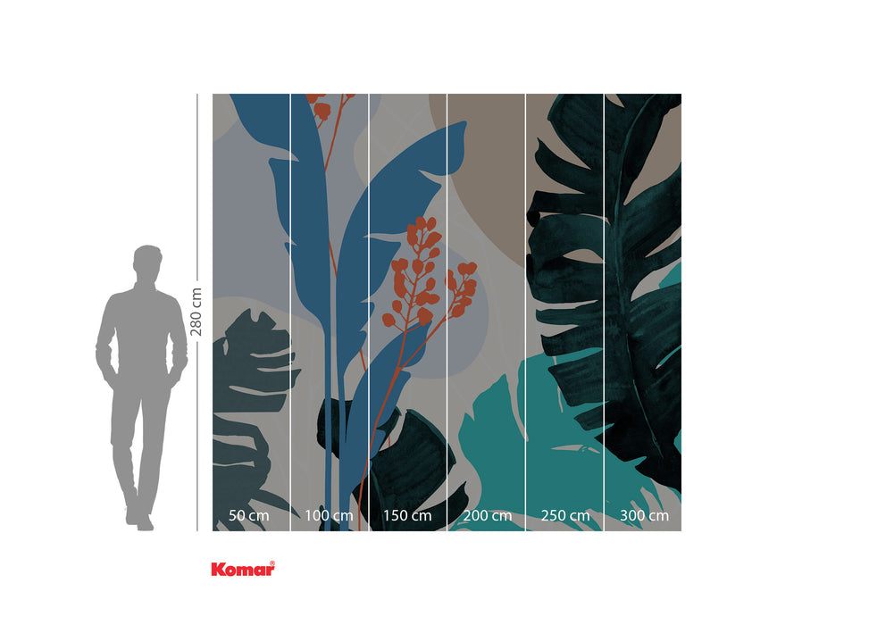 Digitaldruck Vlies Fototapete | Tropical Shapes | 300 x 280 cm